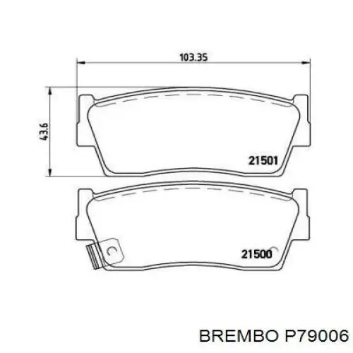 Передние тормозные колодки P79006 Brembo