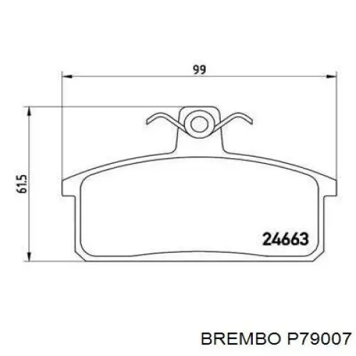 P79007 Brembo задние тормозные колодки