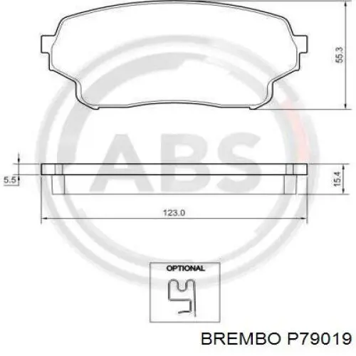 Тормозные колодки Brembo P79019
