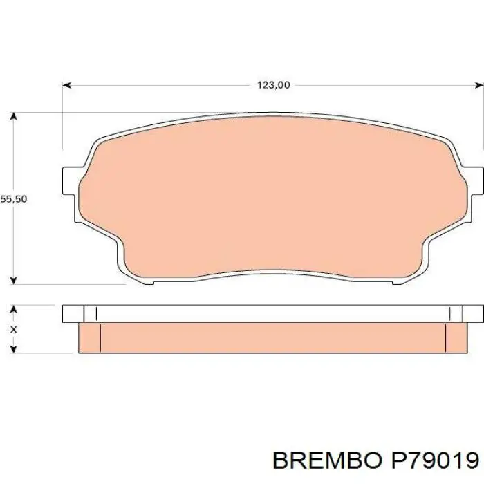 Передние тормозные колодки P79019 Brembo