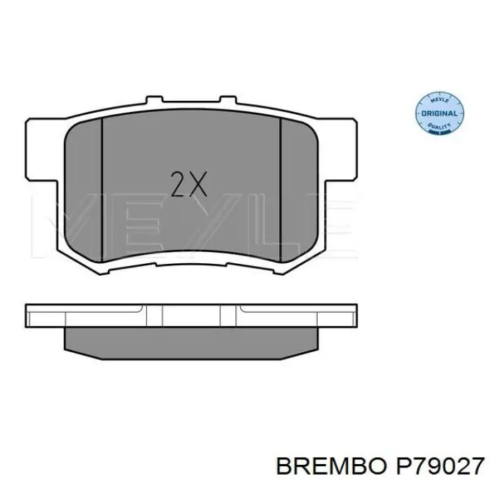 Задние дисковые колодки Brembo P79027