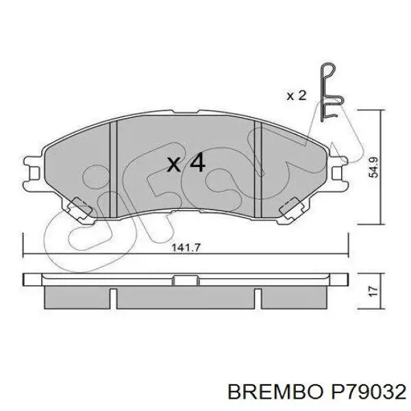 Купить P79032 Brembo Колодки тормозные