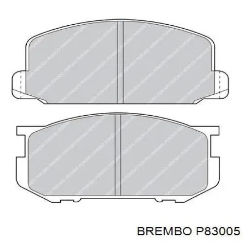 Передние тормозные колодки P83005 Brembo