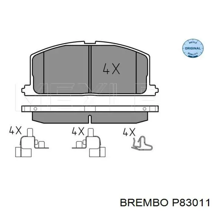 Передние тормозные колодки P83011 Brembo