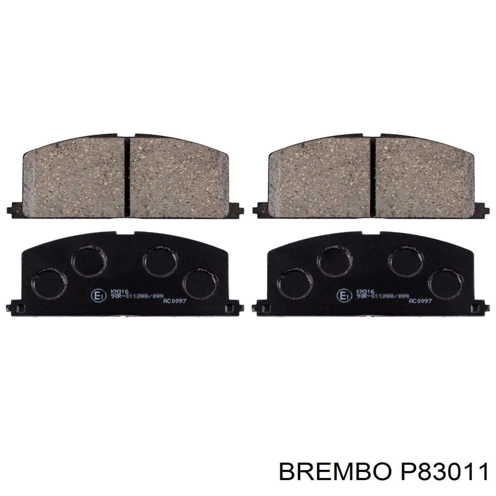 P83011 Brembo колодки тормозные передние дисковые