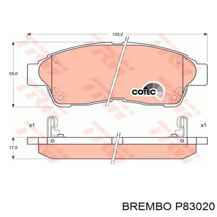 Колодки Brembo P83020 цена, от 15.86 USD