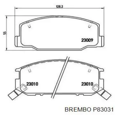 Передние тормозные колодки P83031 Brembo