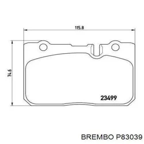 Передние тормозные колодки P83039 Brembo