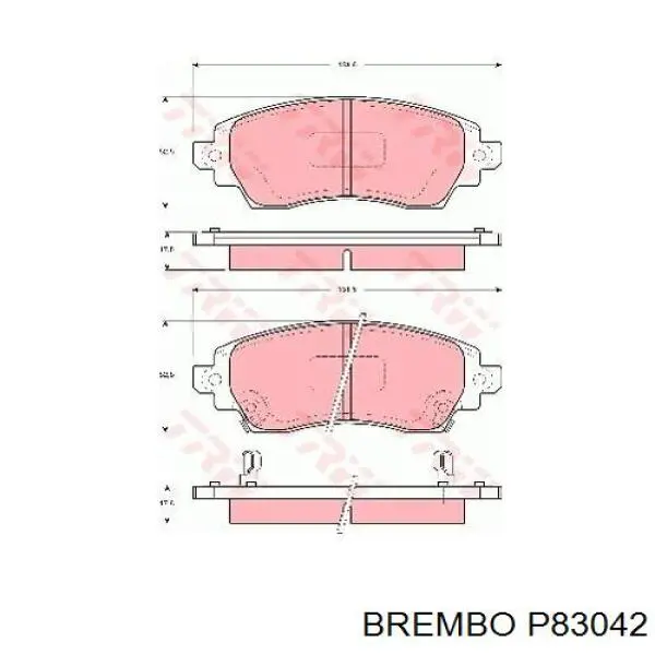 Тормозные колодки Brembo P83042