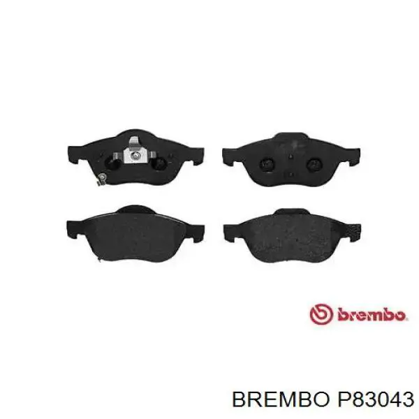 P83043 Brembo колодки тормозные передние дисковые