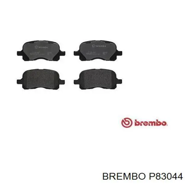 P83044 Brembo колодки тормозные передние дисковые