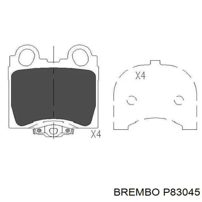 Задние дисковые колодки Brembo P83045