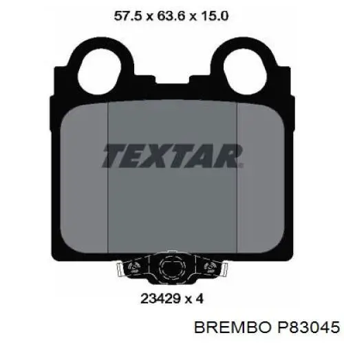 Задние тормозные колодки P83045 Brembo