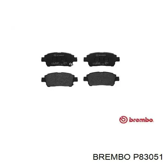 P83051 Brembo колодки тормозные передние дисковые