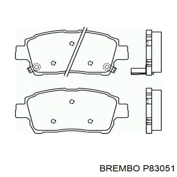 Купить P83051 Brembo Колодки тормозные