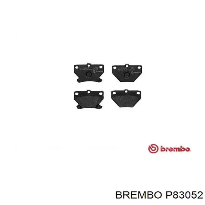 P83052 Brembo колодки тормозные задние дисковые