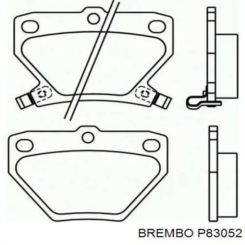 Купить P83052 Brembo Колодки тормозные задние, дисковые