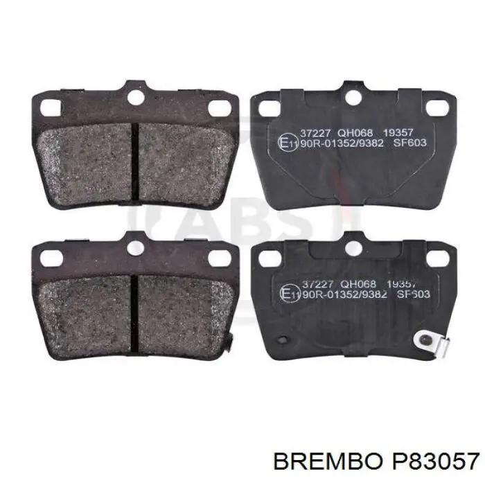 Купить P83057 Brembo Колодки тормозные задние, дисковые