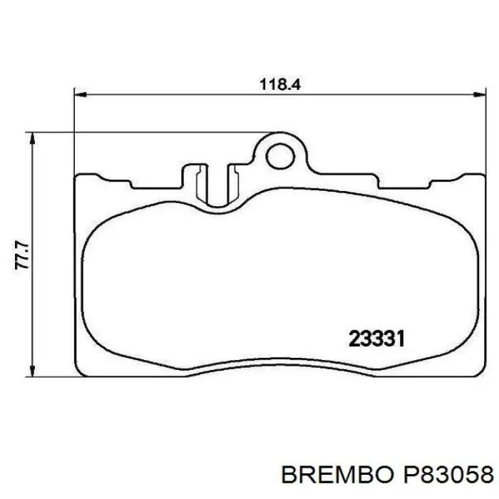 Тормозные колодки Brembo P83058