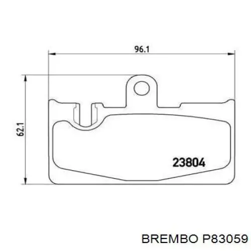 P83059 Brembo Колодки тормозные дисковые комплект