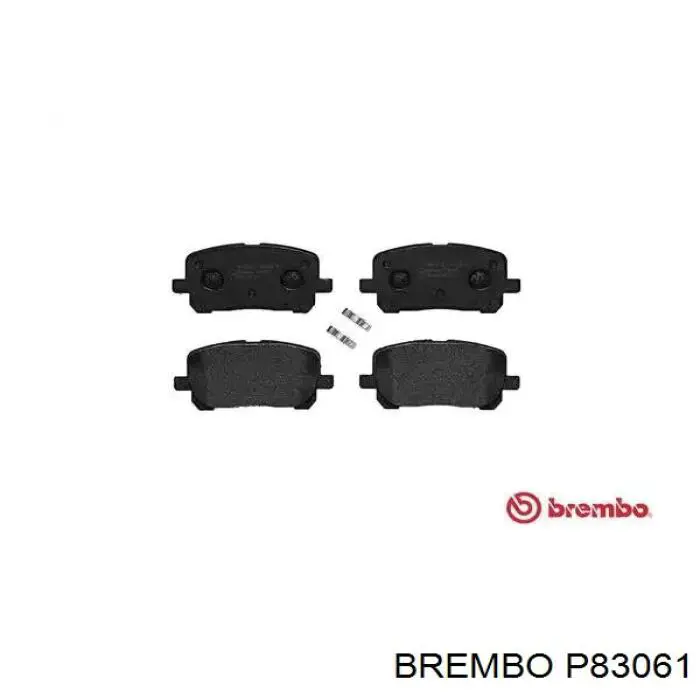 P83061 Brembo колодки тормозные передние дисковые