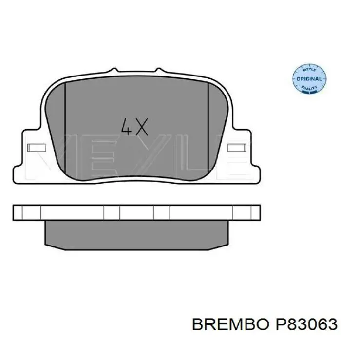 Задние тормозные колодки P83063 Brembo