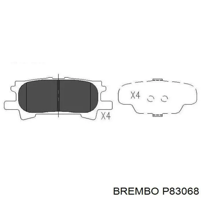 Задние тормозные колодки P83068 Brembo