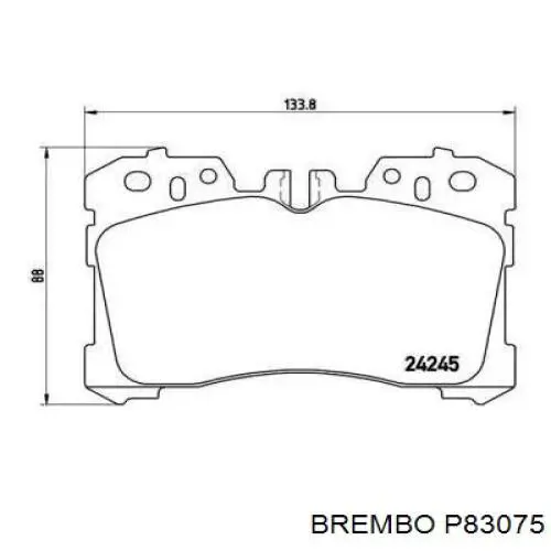 P83075 Brembo Колодки передние