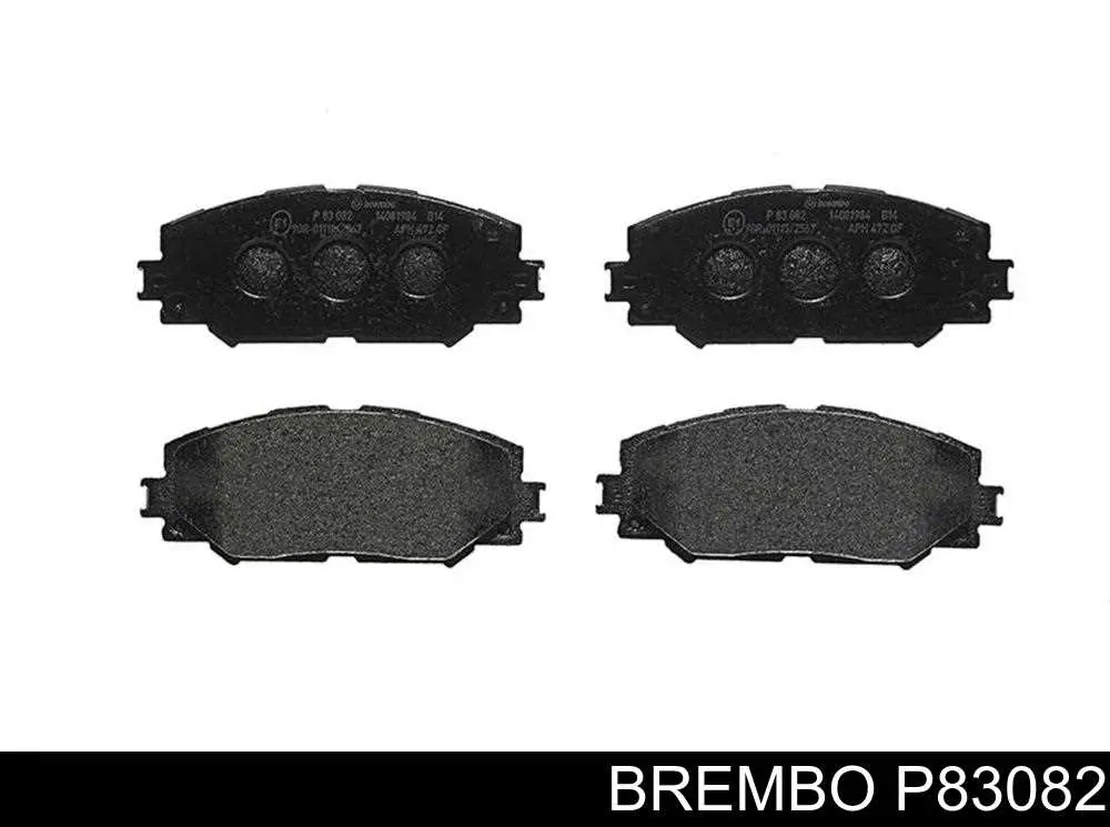 P83082 Brembo колодки тормозные передние дисковые