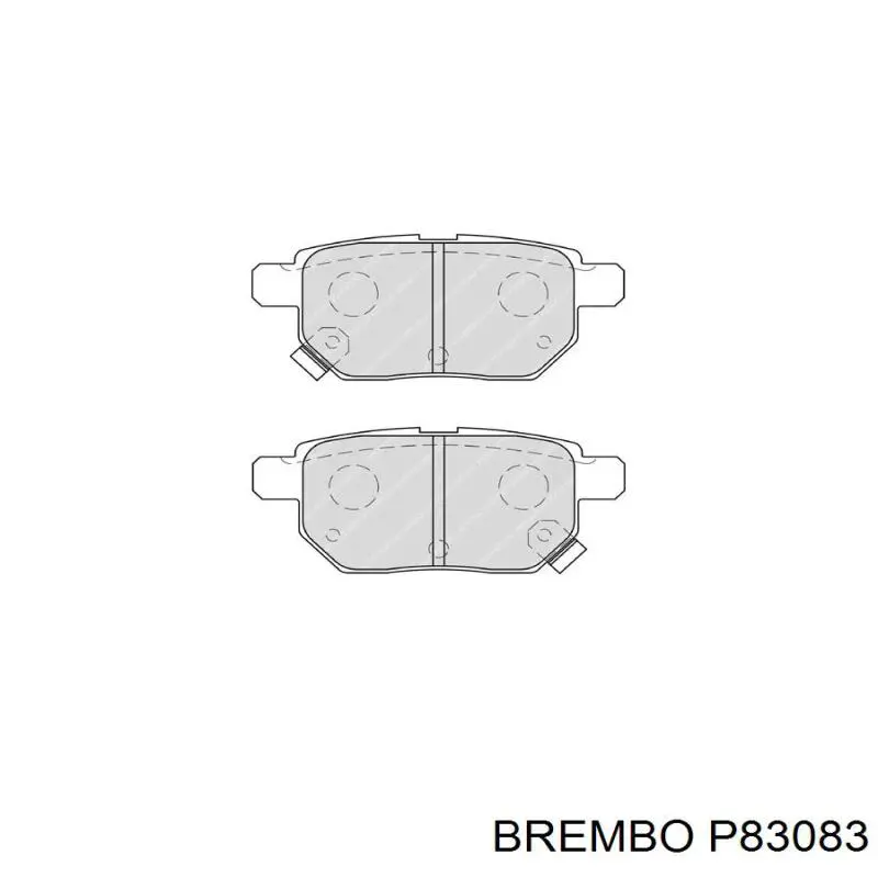 P83083 Brembo Колодки тормозные дисковые комплект