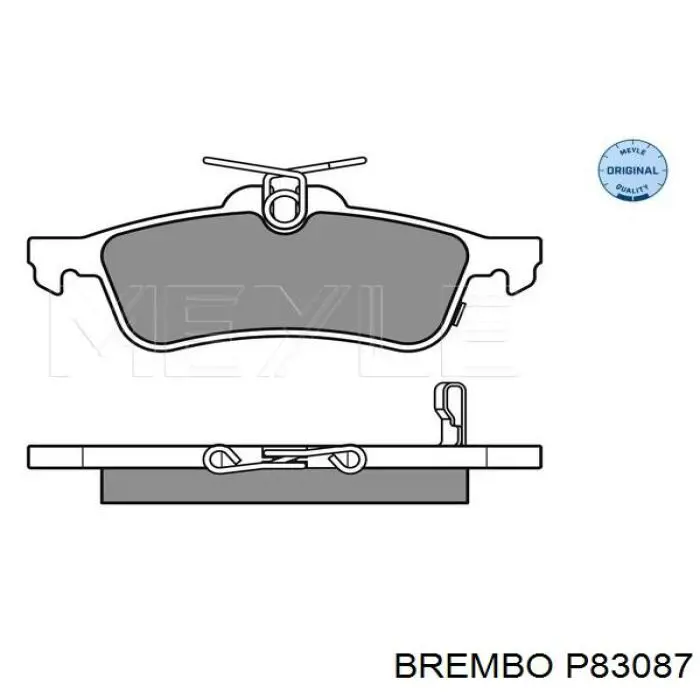 P83087 Brembo Колодки тормозные дисковые комплект