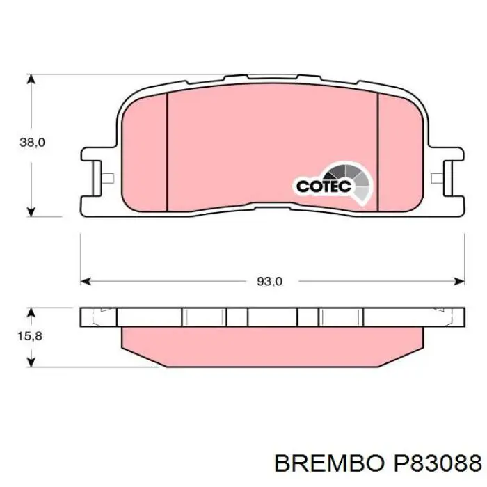 Купить P83088 Brembo Колодки тормозные задние, дисковые