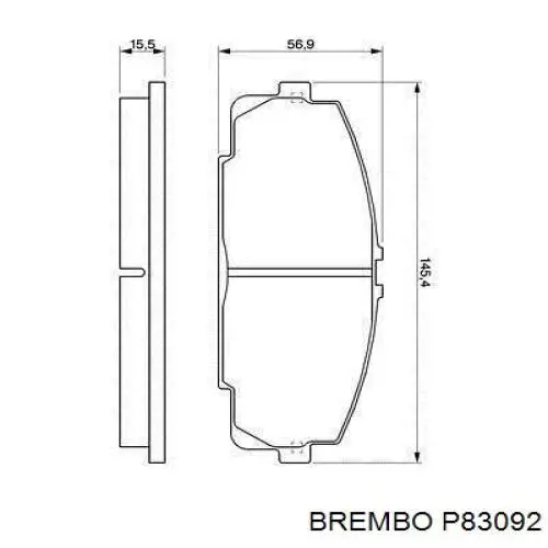 Передние тормозные колодки P83092 Brembo