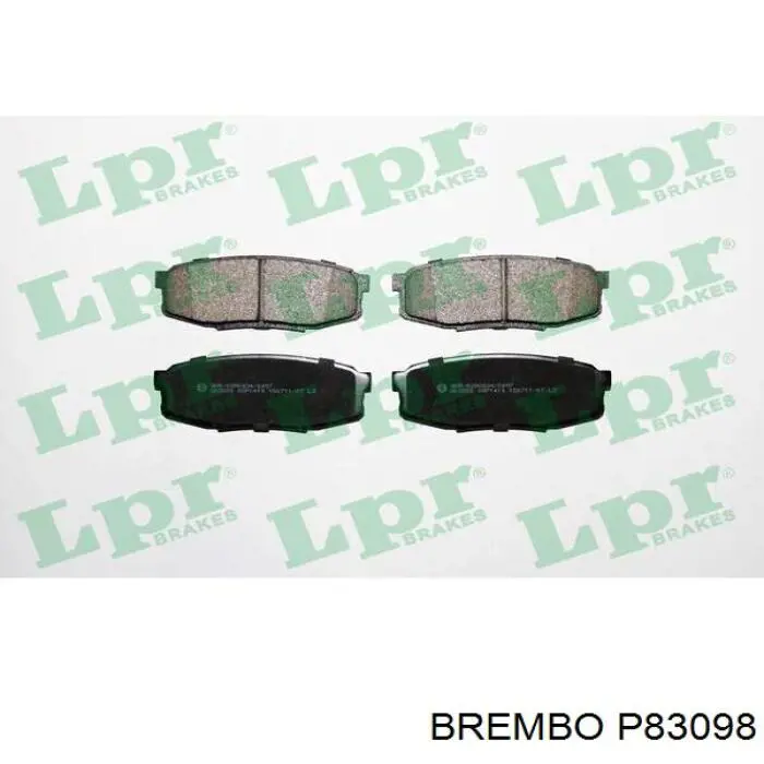 Задние дисковые колодки Brembo P83098