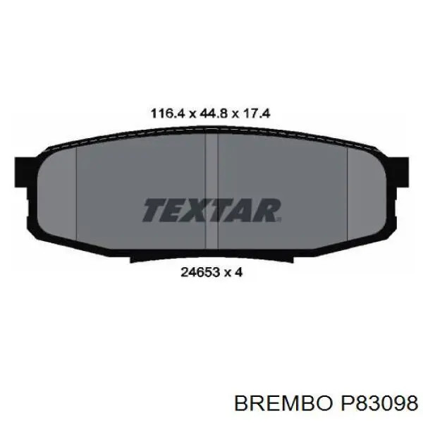 Купить P83098 Brembo Колодки тормозные задние, дисковые