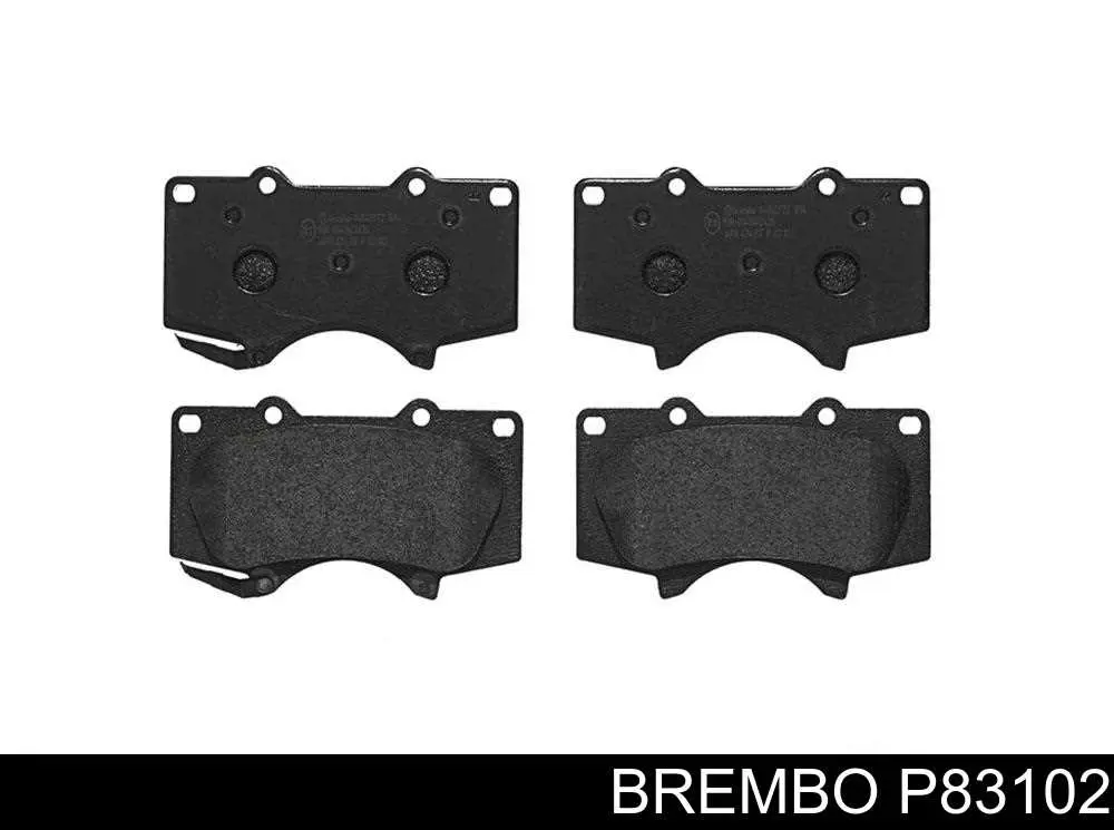 P83102 Brembo колодки тормозные передние дисковые