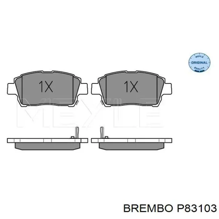 Купить P83103 Brembo Колодки тормозные