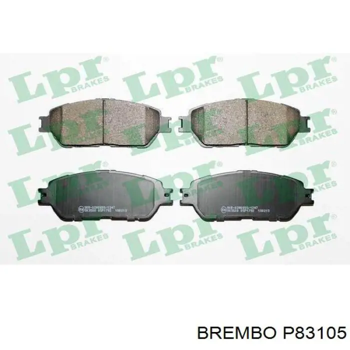 Передние тормозные колодки P83105 Brembo