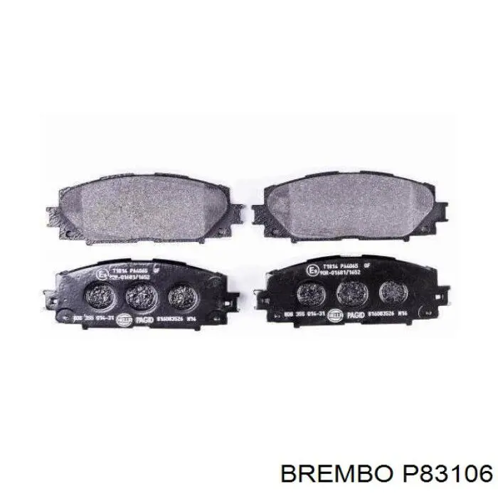 P83106 Brembo Колодки передние