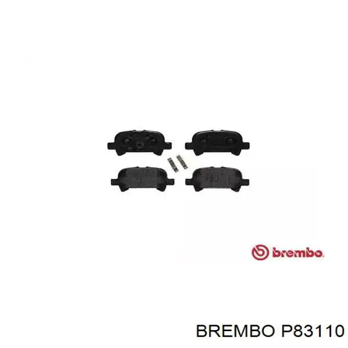 Pastillas de freno traseras P83110 Brembo