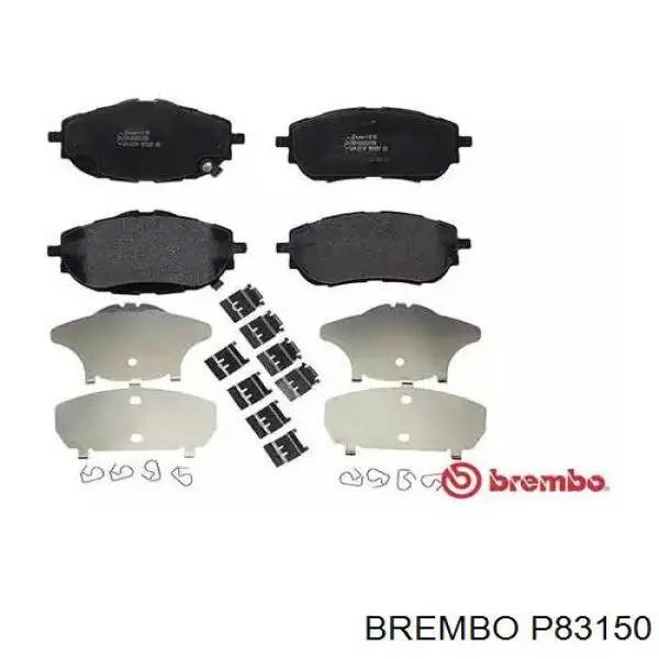 P83150 Brembo колодки тормозные передние дисковые