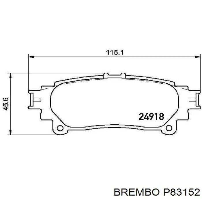 Купить P83152 Brembo Колодки тормозные задние, дисковые