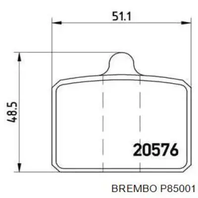 Передние тормозные колодки P85001 Brembo