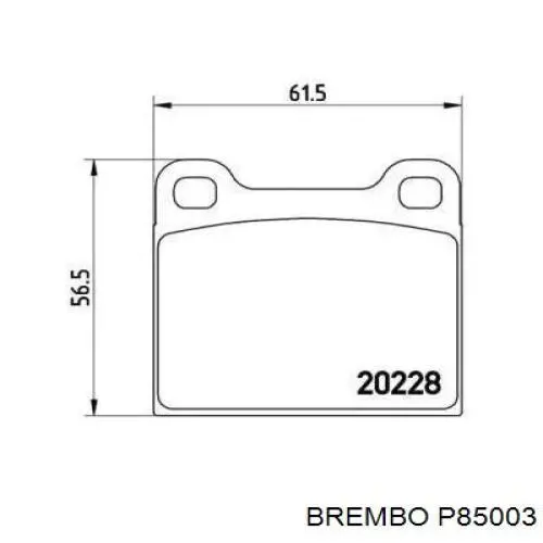 Передние тормозные колодки P85003 Brembo