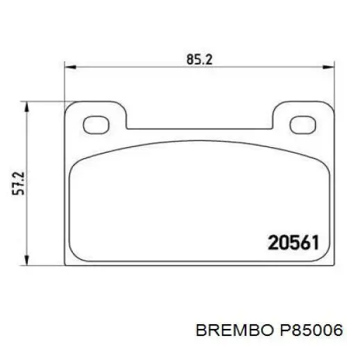 Передние тормозные колодки P85006 Brembo