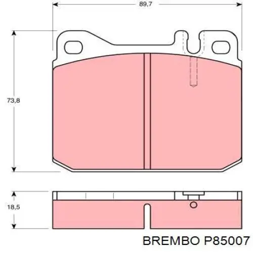 Колодки Brembo P85007 цена, от 21.95 USD
