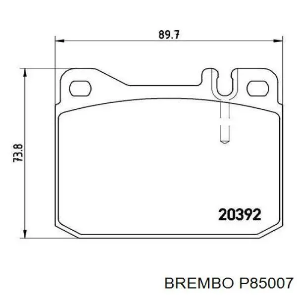 Купить P85007 Brembo Колодки тормозные