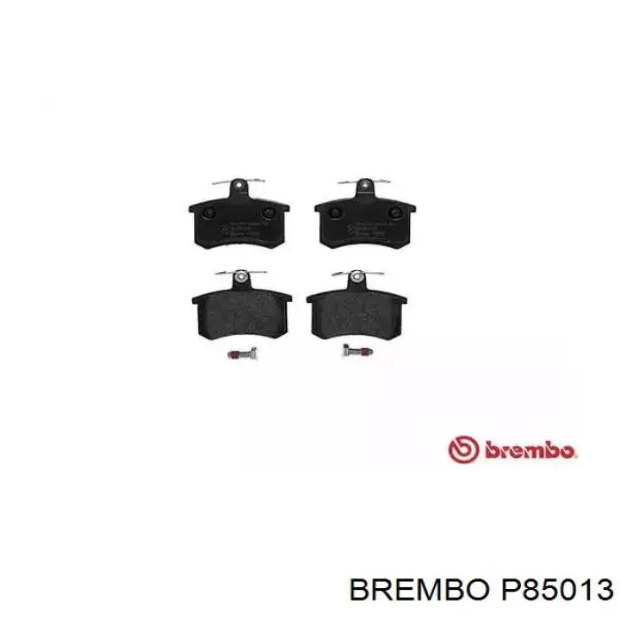P85013 Brembo колодки тормозные задние дисковые