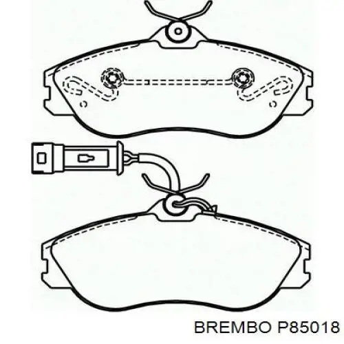 P85018 Brembo колодки тормозные передние дисковые