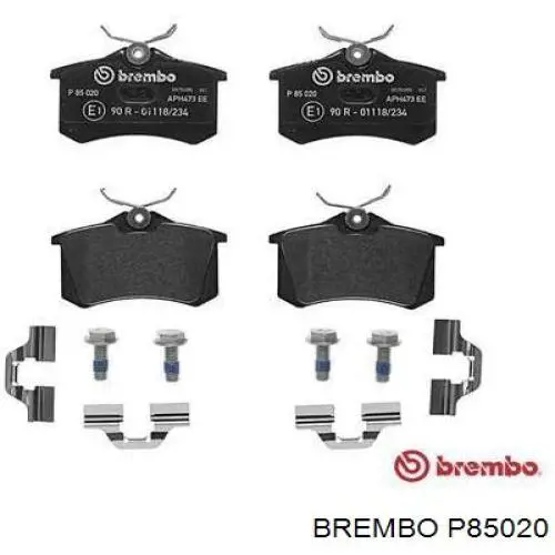 Купить P85020 Brembo Колодки тормозные задние, дисковые